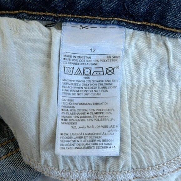 Old Navy Rockstar Womens Jeans Super Skinny High Rise Sz 12 Distressed Med Dark - Picture 4 of 10